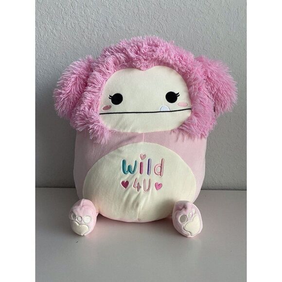 Brina the Bigfoot 16” Valentine's 2023 Squishmallow Wild 4 U Pink Soft Plush NEW - Picture 1 of 10